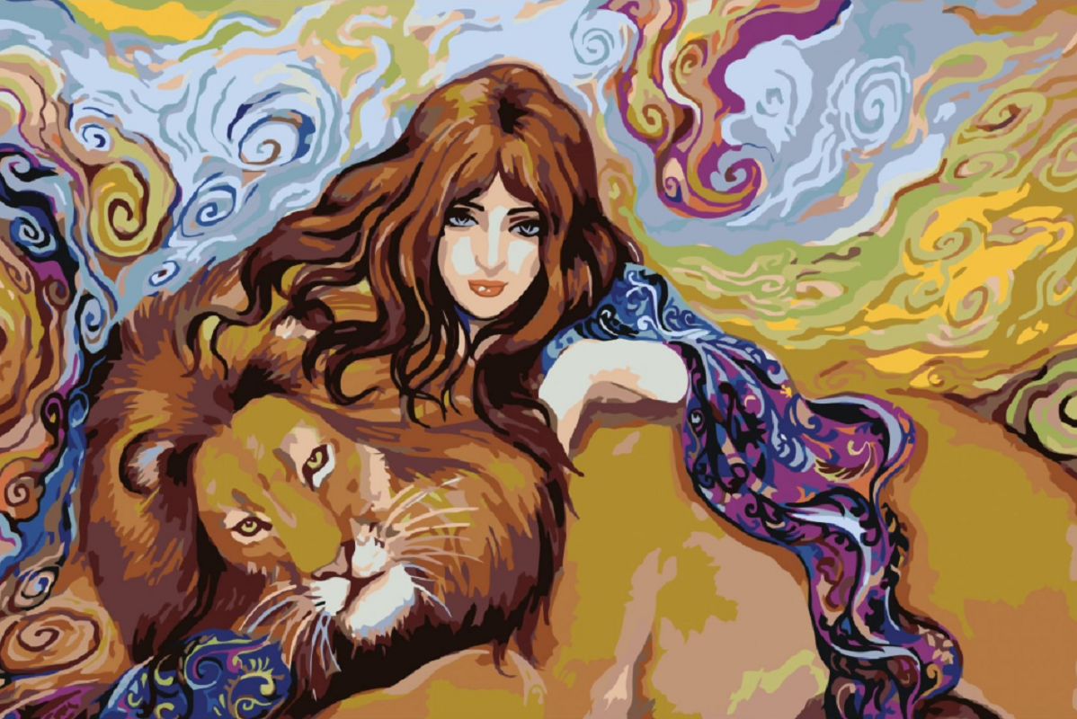 MALUJEŠ Malování podle čísel - LVÍ ŽENA Rozměr: 60x80 cm, Rámování: bez rámu a bez vypnutí plátna
