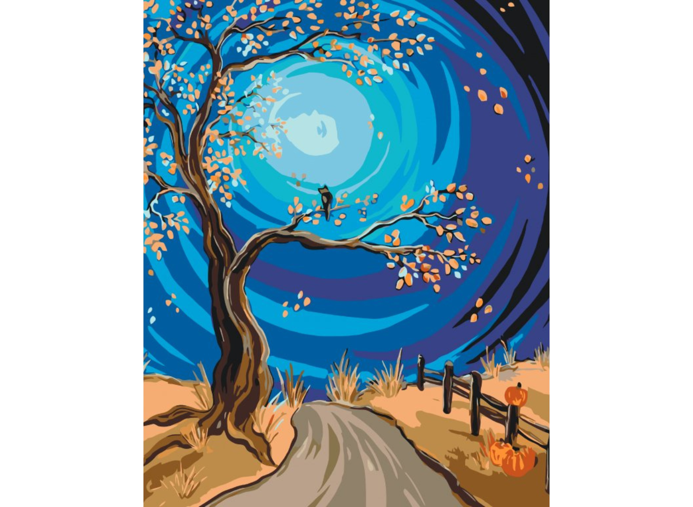 MALUJEŠ Malování podle čísel - STROM U CESTY Rozměr: 40x50 cm, Rámování: bez rámu a bez vypnutí plátna