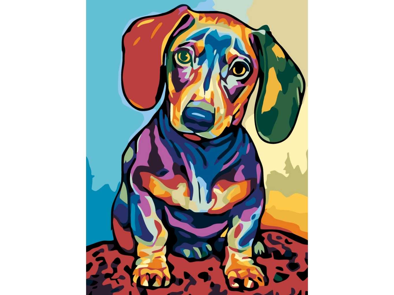 MALUJEŠ Malování podle čísel - JEZEVČÍK Rozměr: 80x100 cm, Rámování: bez rámu a bez vypnutí plátna