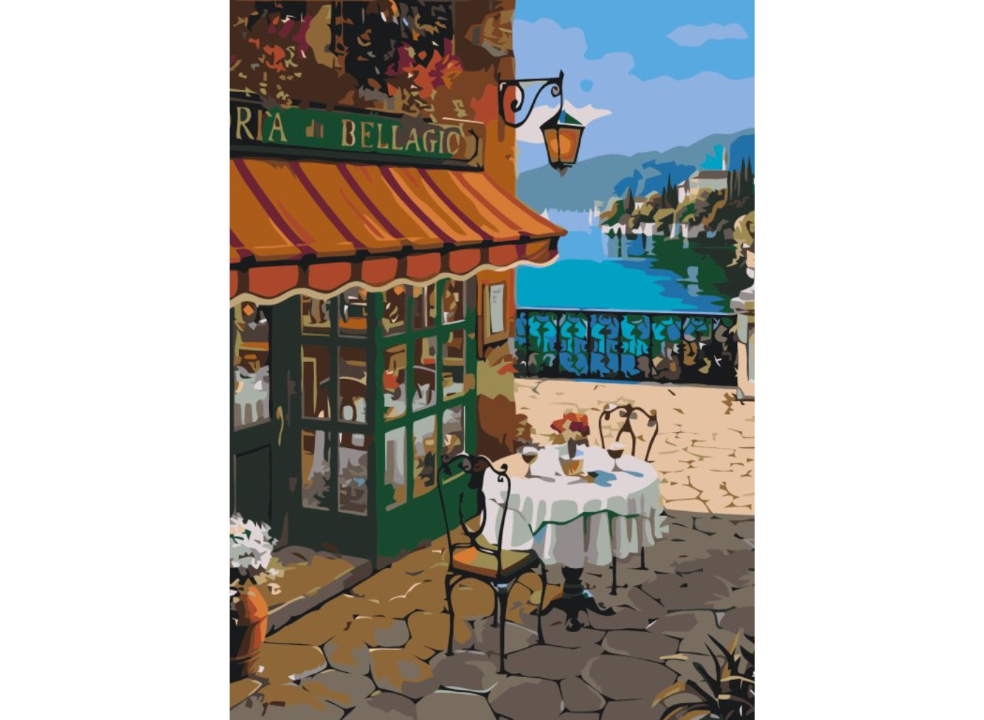 MALUJEŠ Malování podle čísel - ROMANTICKÉ POSEZENÍ Rozměr: 80x100 cm, Rámování: vypnuté plátno na rám