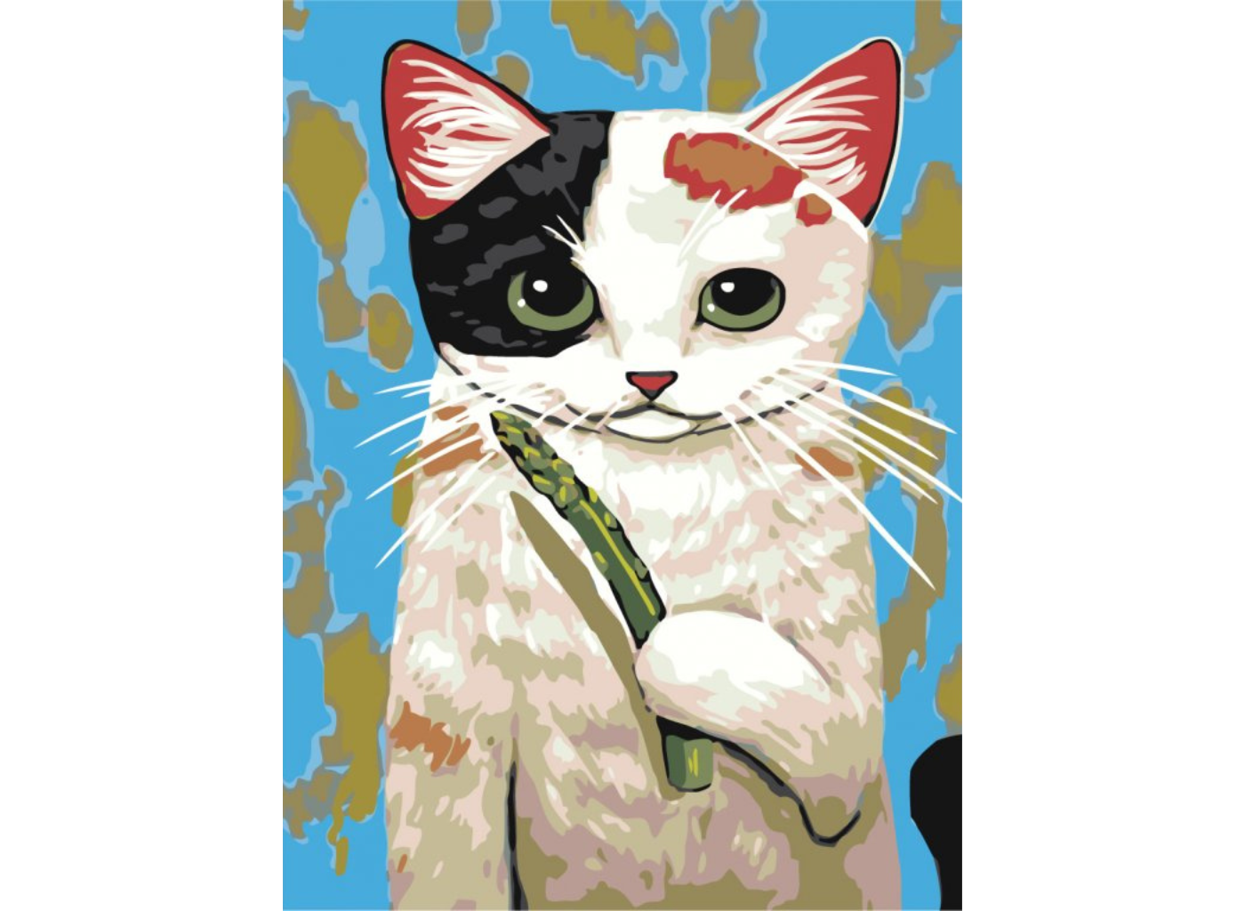 MALUJEŠ Malování podle čísel - KOČKA S CHŘESTEM Rozměr: 30x40 cm, Rámování: vypnuté plátno na rám