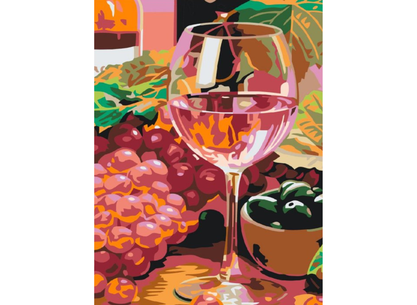 MALUJEŠ Malování podle čísel - RŮŽOVÉ VÍNKO Rozměr: 60x80 cm, Rámování: vypnuté plátno na rám