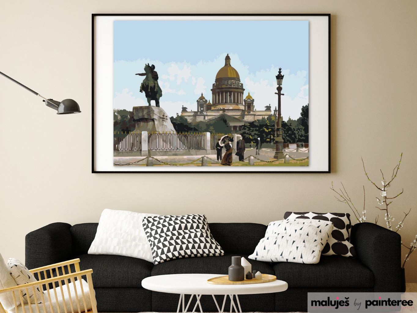 MALUJEŠ Malování podle čísel - PETROHRAD Rozměr: 40x50 cm, Rámování: vypnuté plátno na rám