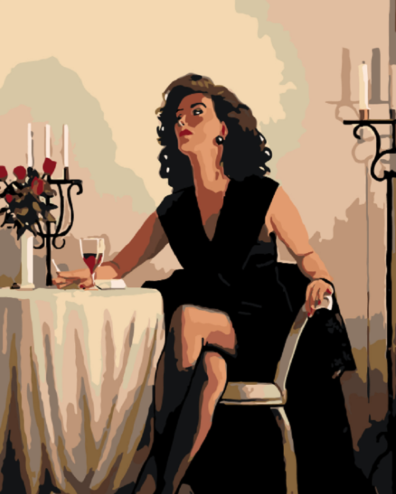 MALUJEŠ Malování podle čísel - ČEKÁNÍ PŘED VEČEŘÍ Rozměr: 60x80 cm, Rámování: bez rámu a bez vypnutí plátna