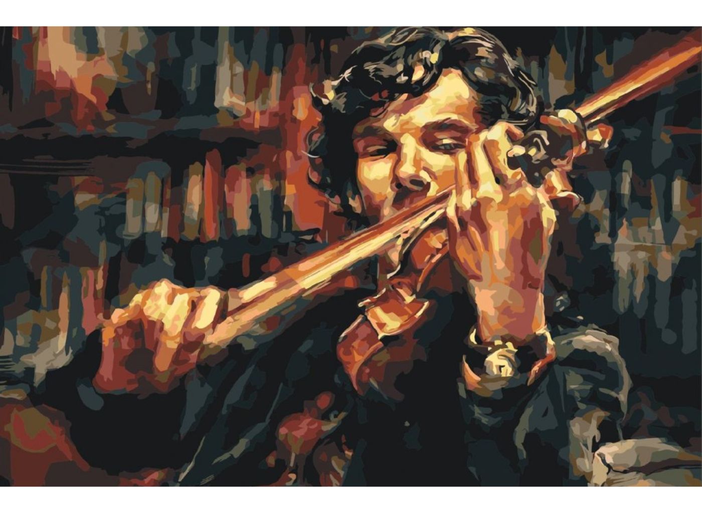 MALUJEŠ Malování podle čísel - HOUSLISTA Rozměr: 60 x 80 cm, Rámování: vypnuté plátno na rám