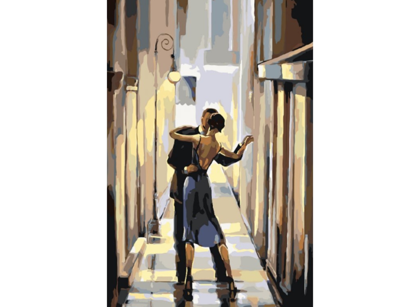 MALUJEŠ Malování podle čísel - TANEC V ULIČCE Rozměr: 60x80 cm, Rámování: vypnuté plátno na rám