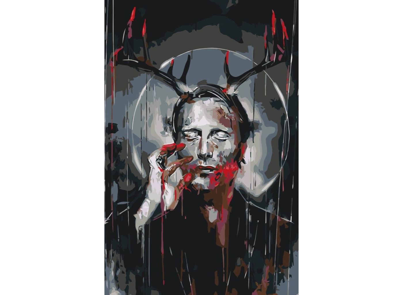 MALUJEŠ Malování podle čísel - Z HORORU Rozměr: 40 x 60 cm, Rámování: vypnuté plátno na rám