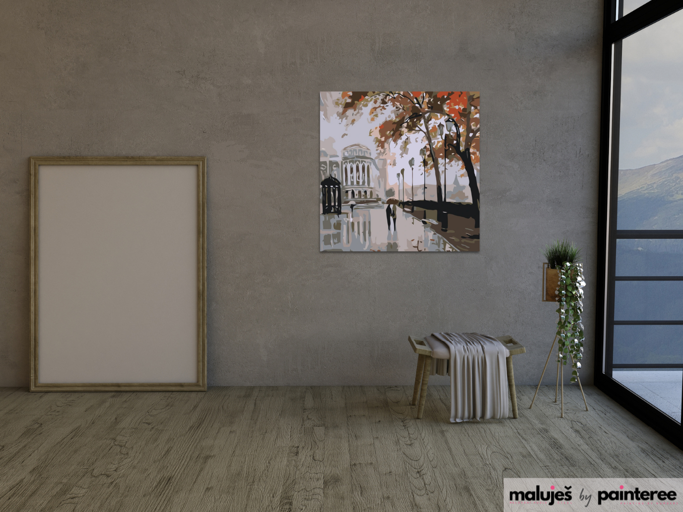 MALUJEŠ Malování podle čísel - PODZIM Rozměr: 50x50 cm, Rámování: vypnuté plátno na rám