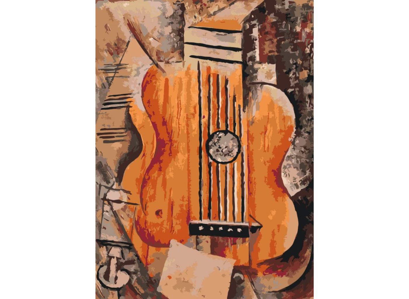 MALUJEŠ Malování podle čísel - HUDEBNÍ Rozměr: 80x100 cm, Rámování: vypnuté plátno na rám