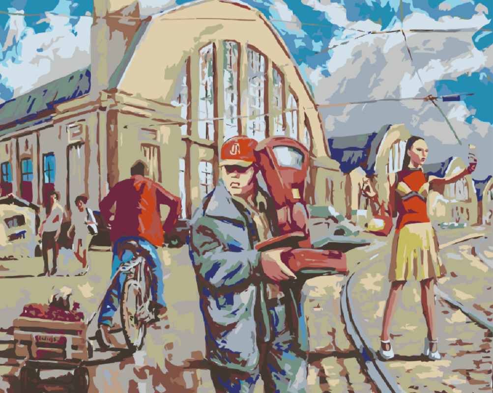 MALUJEŠ Malování podle čísel - MĚSTSKÝ SPĚCH Rozměr: 30x40 cm, Rámování: vypnuté plátno na rám