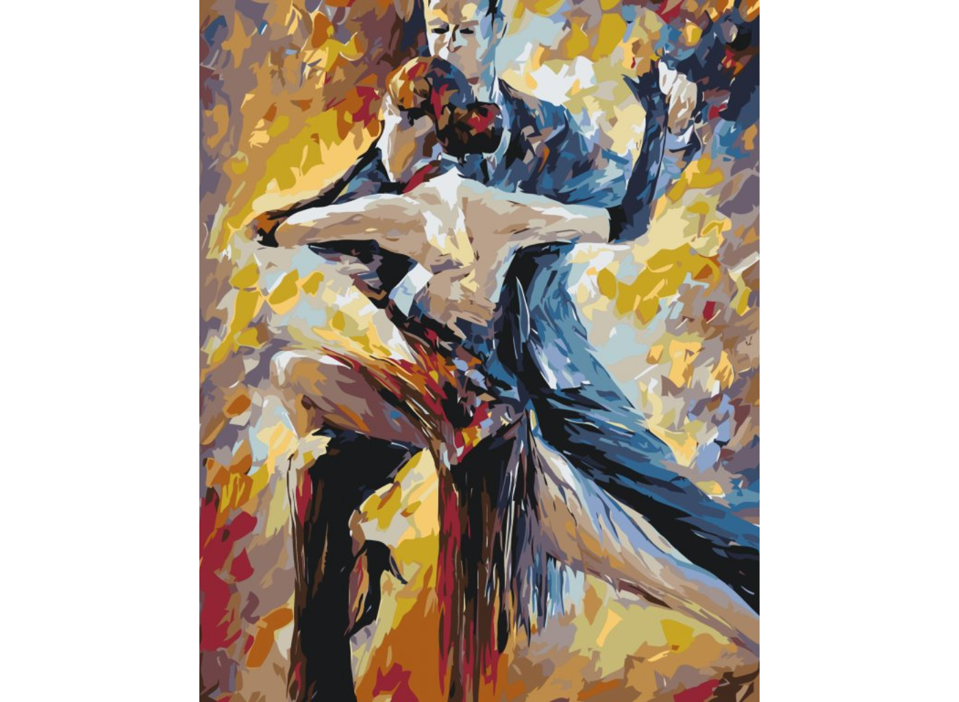 MALUJEŠ Malování podle čísel - TANEČNÍ PÁR Rozměr: 40x50 cm, Rámování: bez rámu a bez vypnutí plátna