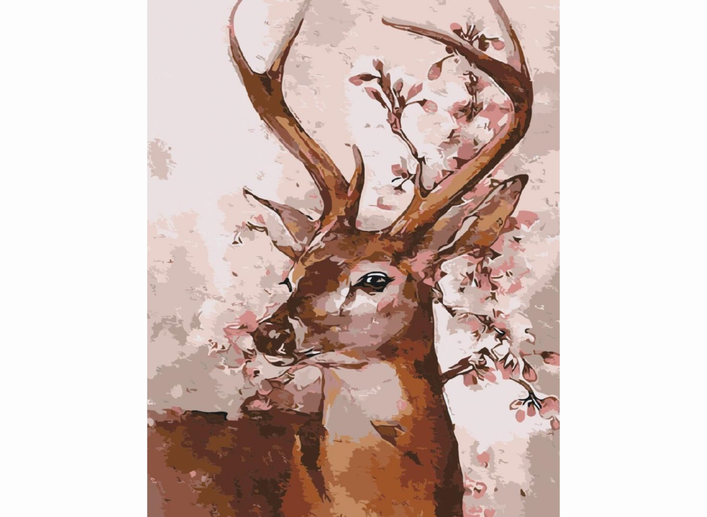 MALUJEŠ Malování podle čísel - JELEN NA JAŘE Rozměr: 60 x 80 cm, Rámování: bez rámu a bez vypnutí plátna