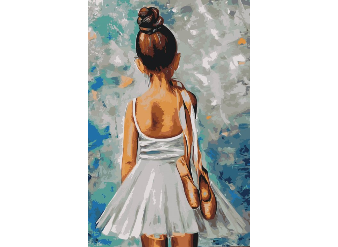 MALUJEŠ Malování podle čísel - MALÁ BALETKA Rozměr: 60x80 cm, Rámování: bez rámu a bez vypnutí plátna