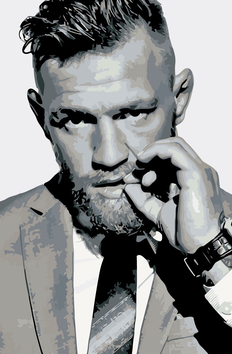 MALUJEŠ Malování podle čísel - MCGREGOR CONOR UFC Rozměr: 60x80 cm, Rámování: bez rámu a bez vypnutí plátna