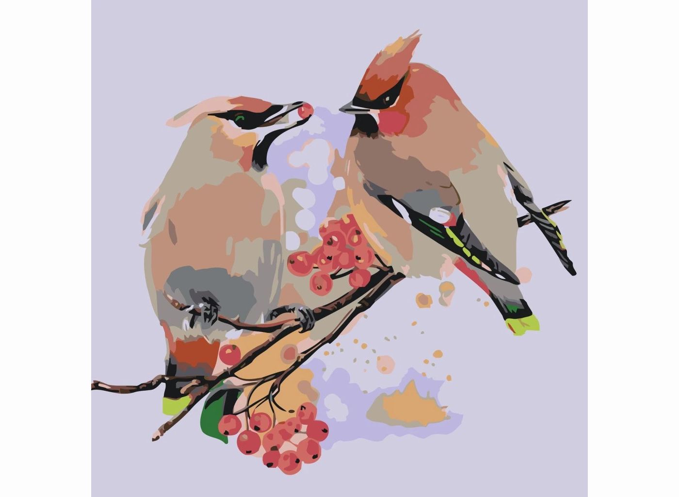 MALUJEŠ Malování podle čísel - PTÁČCI A JEŘABINY Rozměr: 50 x 50 cm, Rámování: bez rámu a bez vypnutí plátna