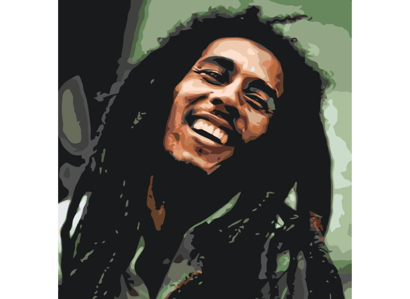 MALUJEŠ Malování podle čísel - BOB MARLEY Rozměr: 50x50 cm, Rámování: bez rámu a bez vypnutí plátna