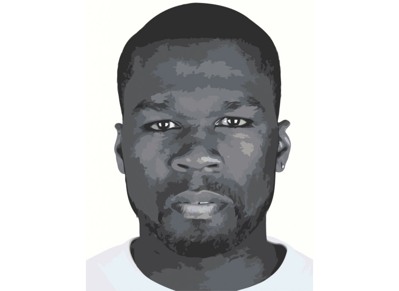 MALUJEŠ Malování podle čísel - 50 CENT ČERNOBÍLÝ Rozměr: 30x40 cm, Rámování: bez rámu a bez vypnutí plátna
