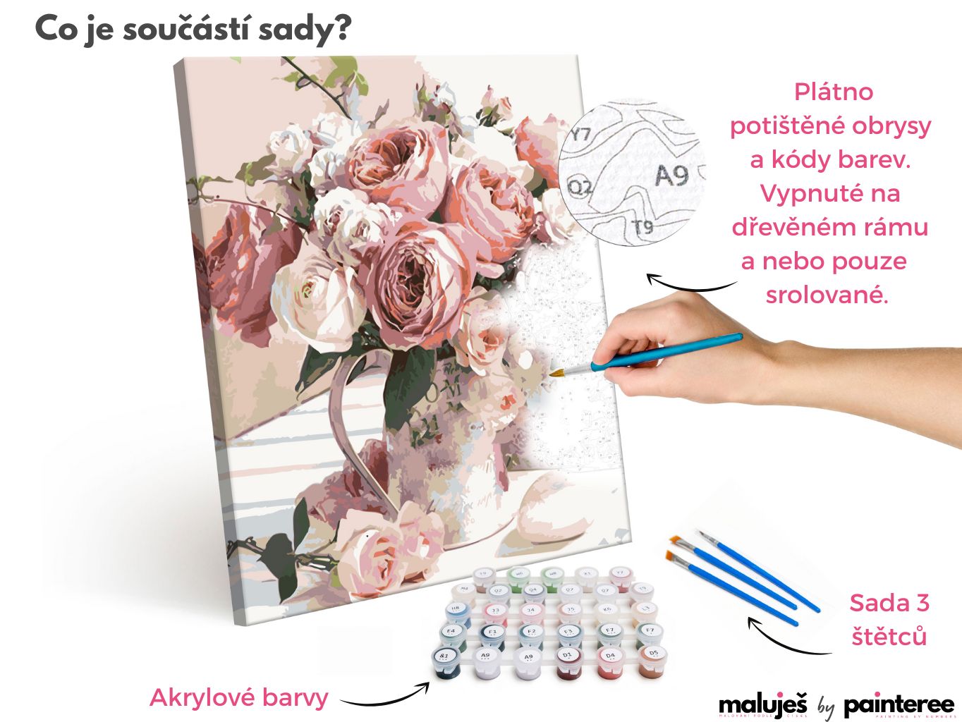 MALUJEŠ Malování podle čísel - MODRÁ POLÁRNÍ ZÁŘE Rozměr: 60x80 cm, Rámování: bez rámu a bez vypnutí plátna