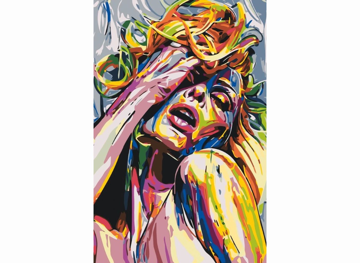 MALUJEŠ Malování podle čísel - POMALOVANÁ SEXY BLONDÝNA Rozměr: 80 x 120 cm, Rámování: bez rámu a bez vypnutí plátna