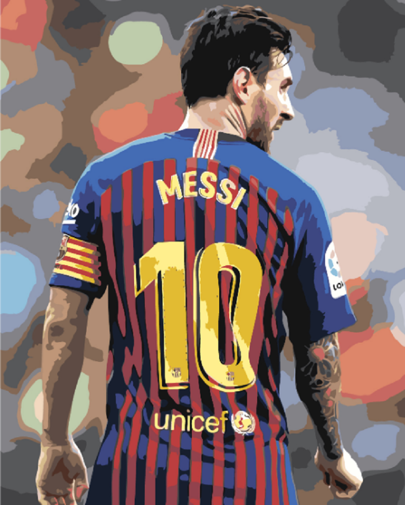 MALUJEŠ Malování podle čísel - MESSI Rozměr: 40x50 cm, Rámování: bez rámu a bez vypnutí plátna