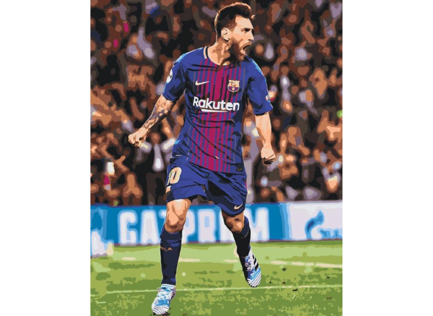 MALUJEŠ Malování podle čísel - LIONEL MESSI Rozměr: 80x100 cm, Rámování: vypnuté plátno na rám