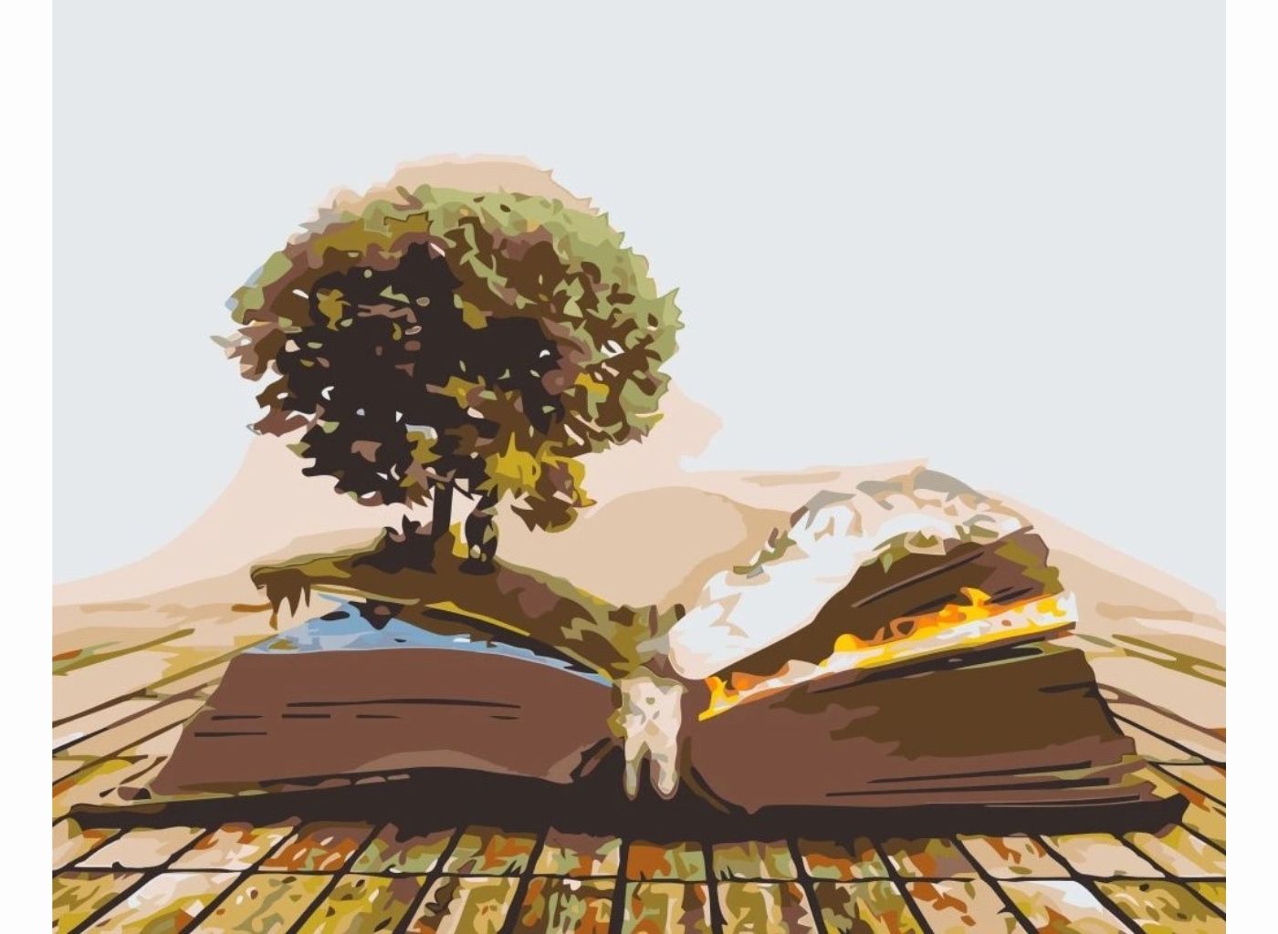 MALUJEŠ Malování podle čísel - KNIHA ŽIVOTA Rozměr: 30 x 40 cm, Rámování: vypnuté plátno na rám