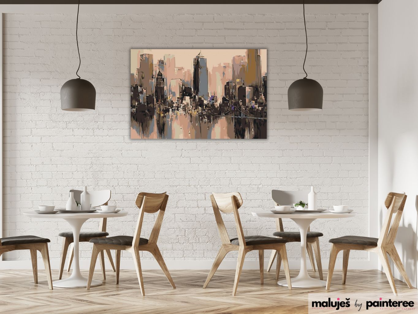 Levně Malování podle čísel - VĚŽÁKY VELKOMĚSTA Rozměr: 40x60 cm, Rámování: vypnuté plátno na rám