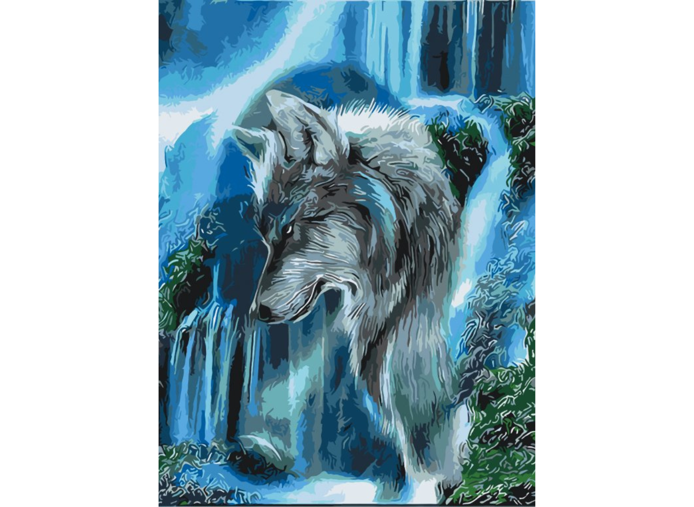 MALUJEŠ Malování podle čísel - PROFIL VLKA Rozměr: 60x80 cm, Rámování: bez rámu a bez vypnutí plátna