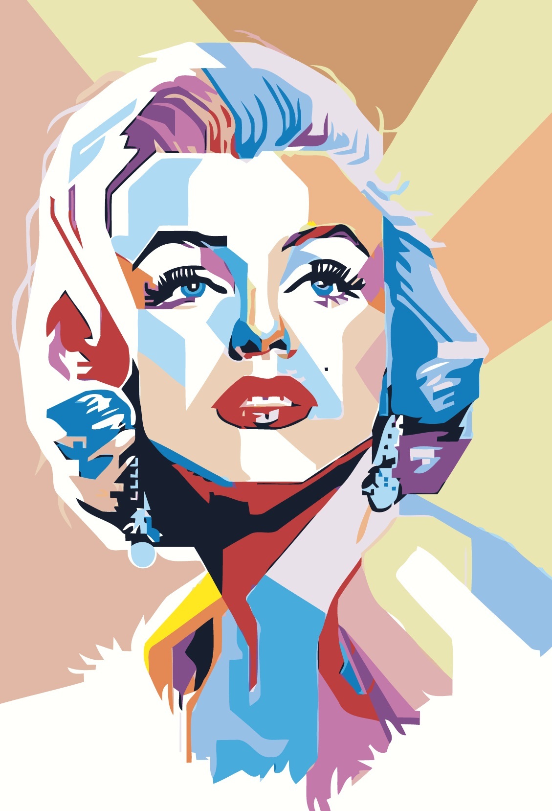 MALUJEŠ Malování podle čísel - MALOVANÁ MARILYN Rozměr: 80x120 cm, Rámování: bez rámu a bez vypnutí plátna