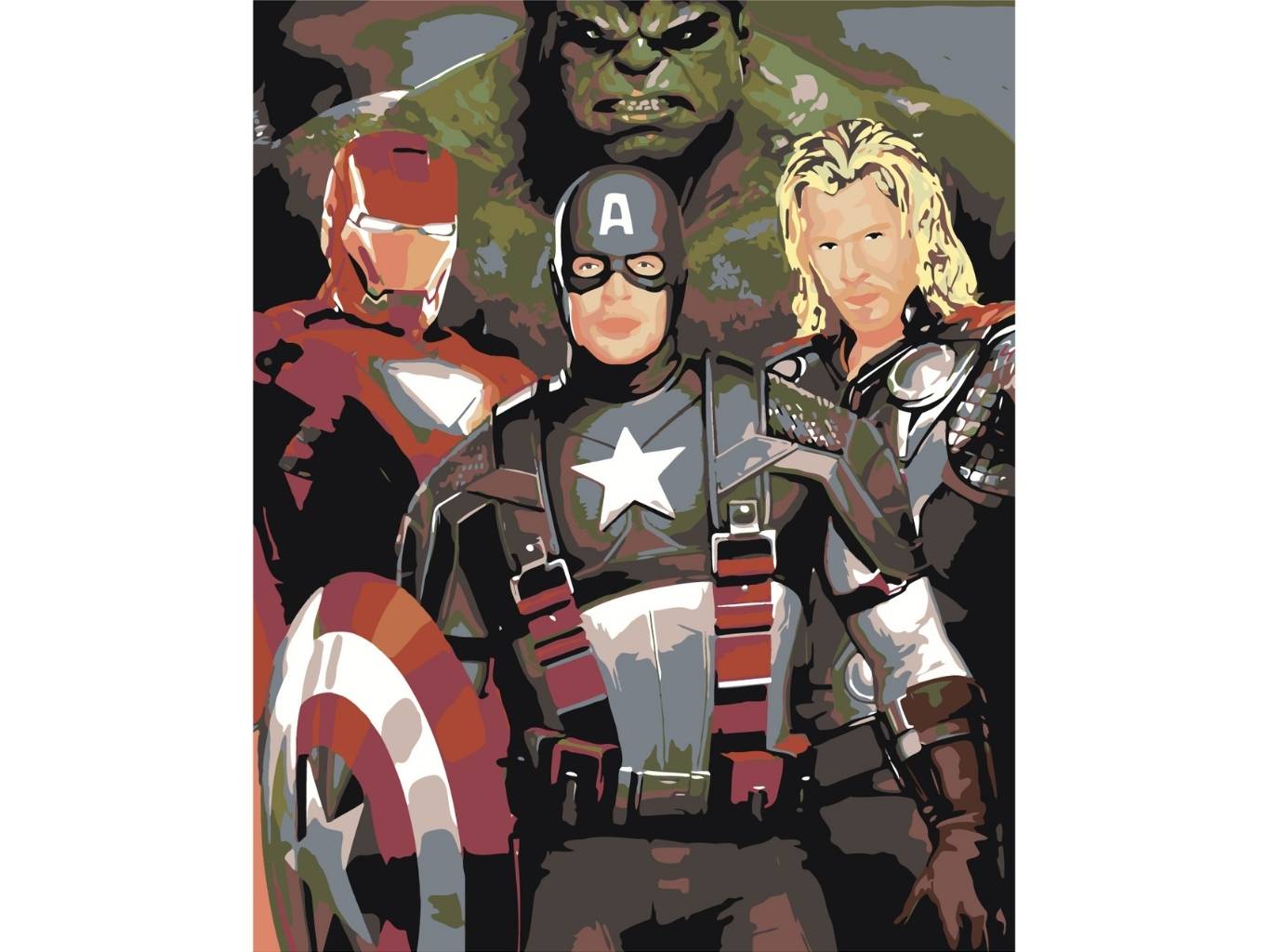MALUJEŠ Malování podle čísel - AVENGERS III Rozměr: 30x40 cm, Rámování: vypnuté plátno na rám