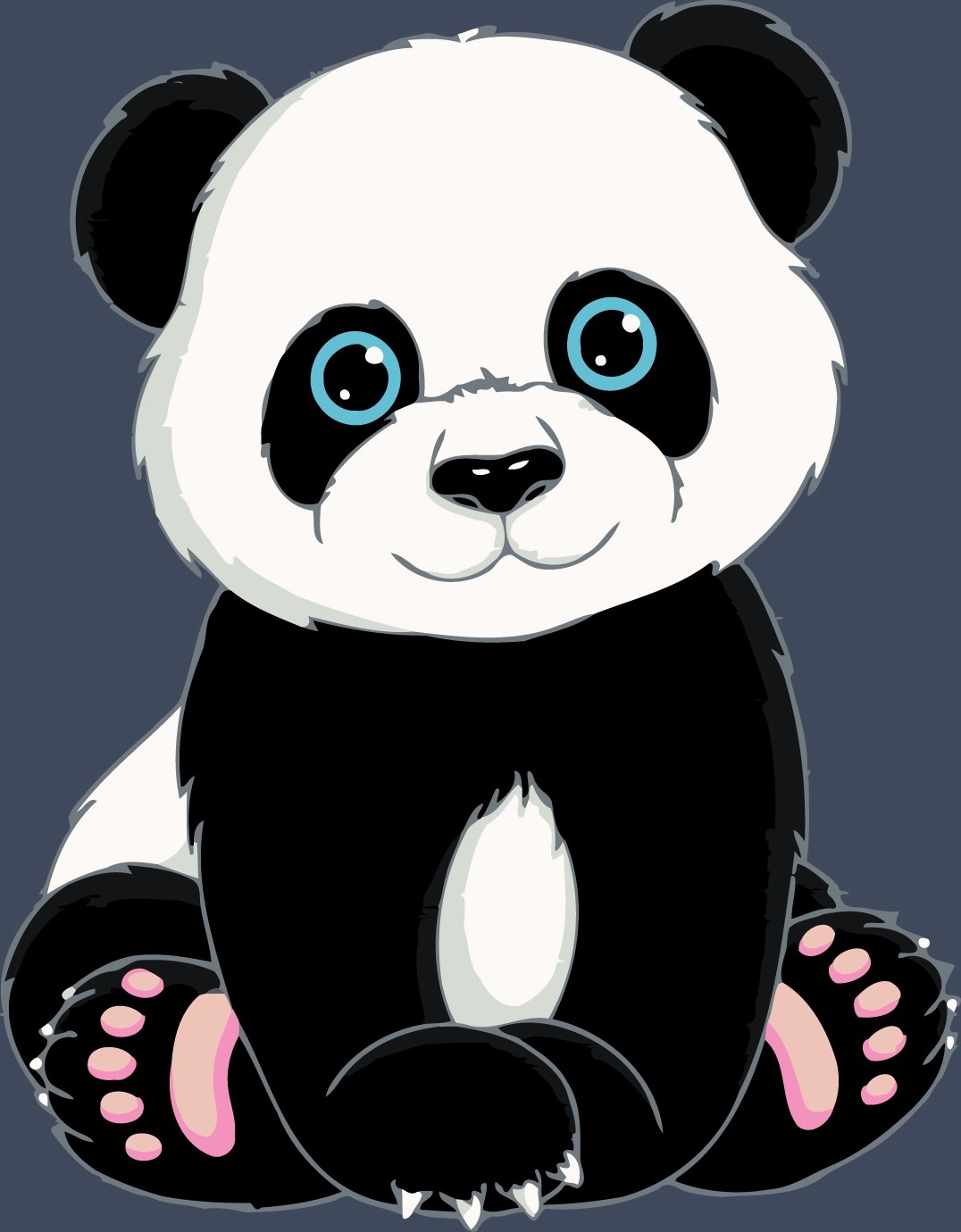 MALUJEŠ Malování podle čísel - PANDA Rozměr: 80x100 cm, Rámování: vypnuté plátno na rám
