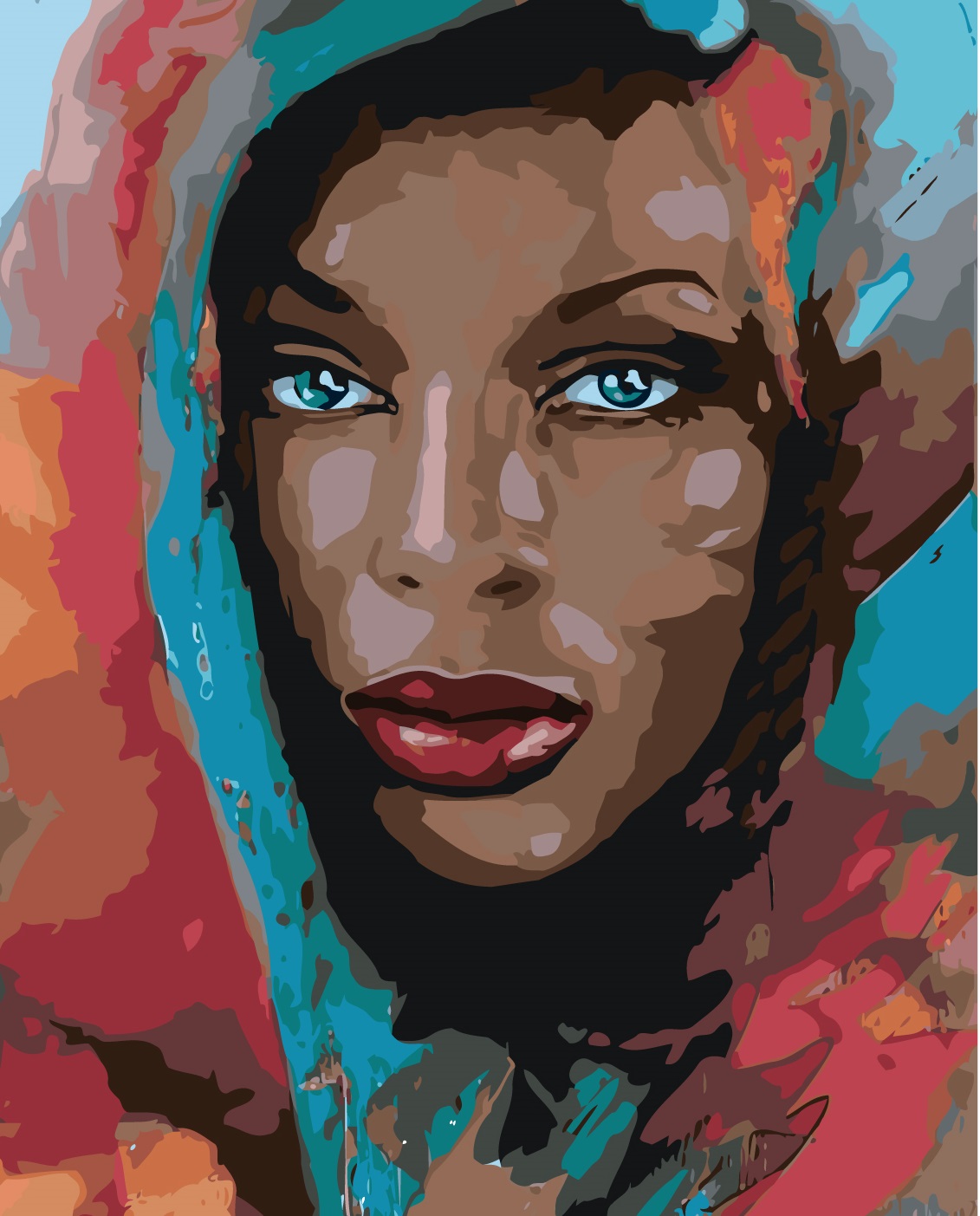 MALUJEŠ Malování podle čísel - KRÁSNÁ AFRICA Rozměr: 80x100 cm, Rámování: bez rámu a bez vypnutí plátna