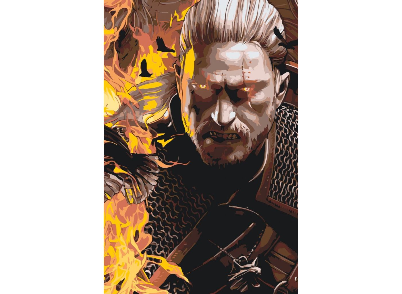 MALUJEŠ Malování podle čísel - WITCHER Rozměr: 80 x 120 cm, Rámování: bez rámu a bez vypnutí plátna