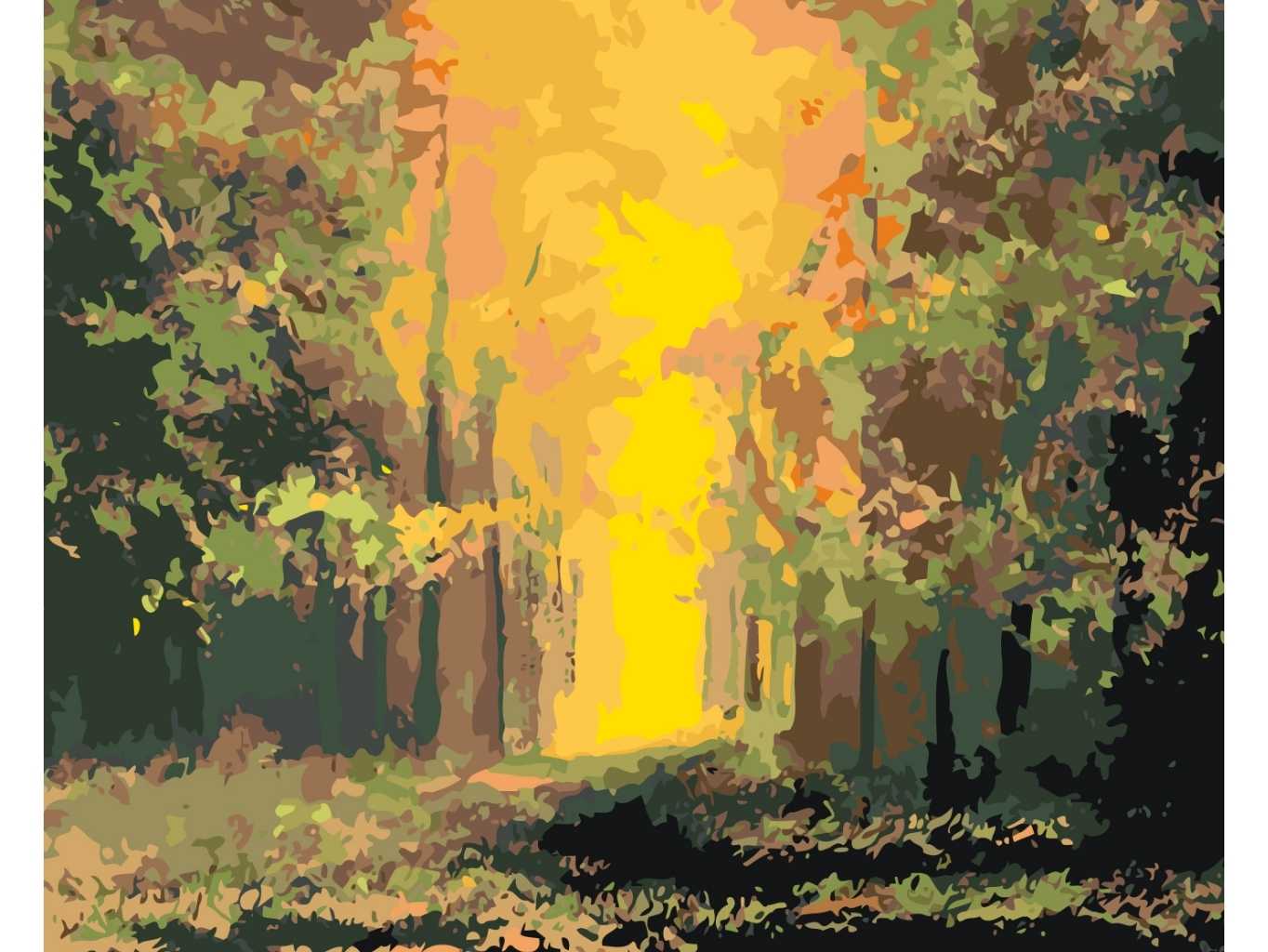 MALUJEŠ Malování podle čísel - ONDŘEJ PAVELKA - SLUNCE NA CESTĚ Rozměr: 30x40 cm, Rámování: bez rámu a bez vypnutí plátna