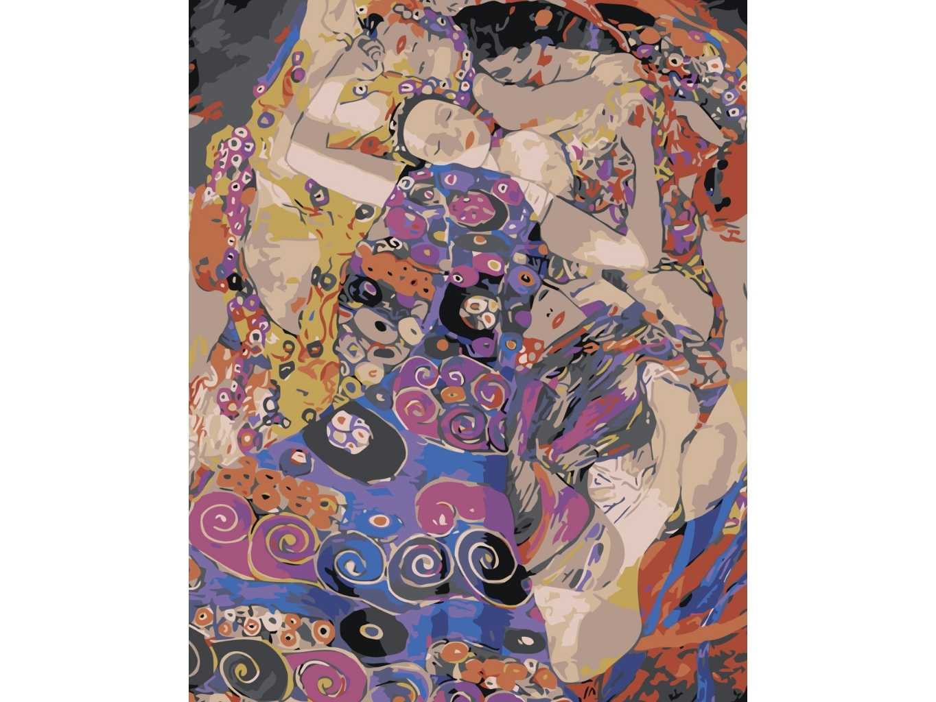 MALUJEŠ Malování podle čísel - VIRGIN (Gustav Klimt) Rozměr: 40x50 cm, Rámování: vypnuté plátno na rám