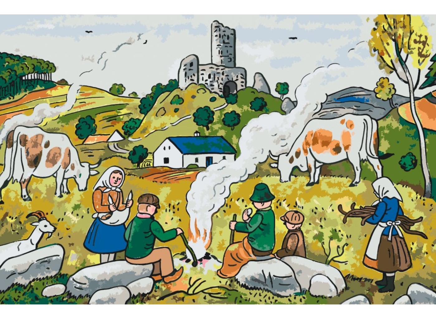 MALUJEŠ Malování podle čísel - JOSEF LADA - PODZIM Rozměr: 60x80 cm, Rámování: bez rámu a bez vypnutí plátna