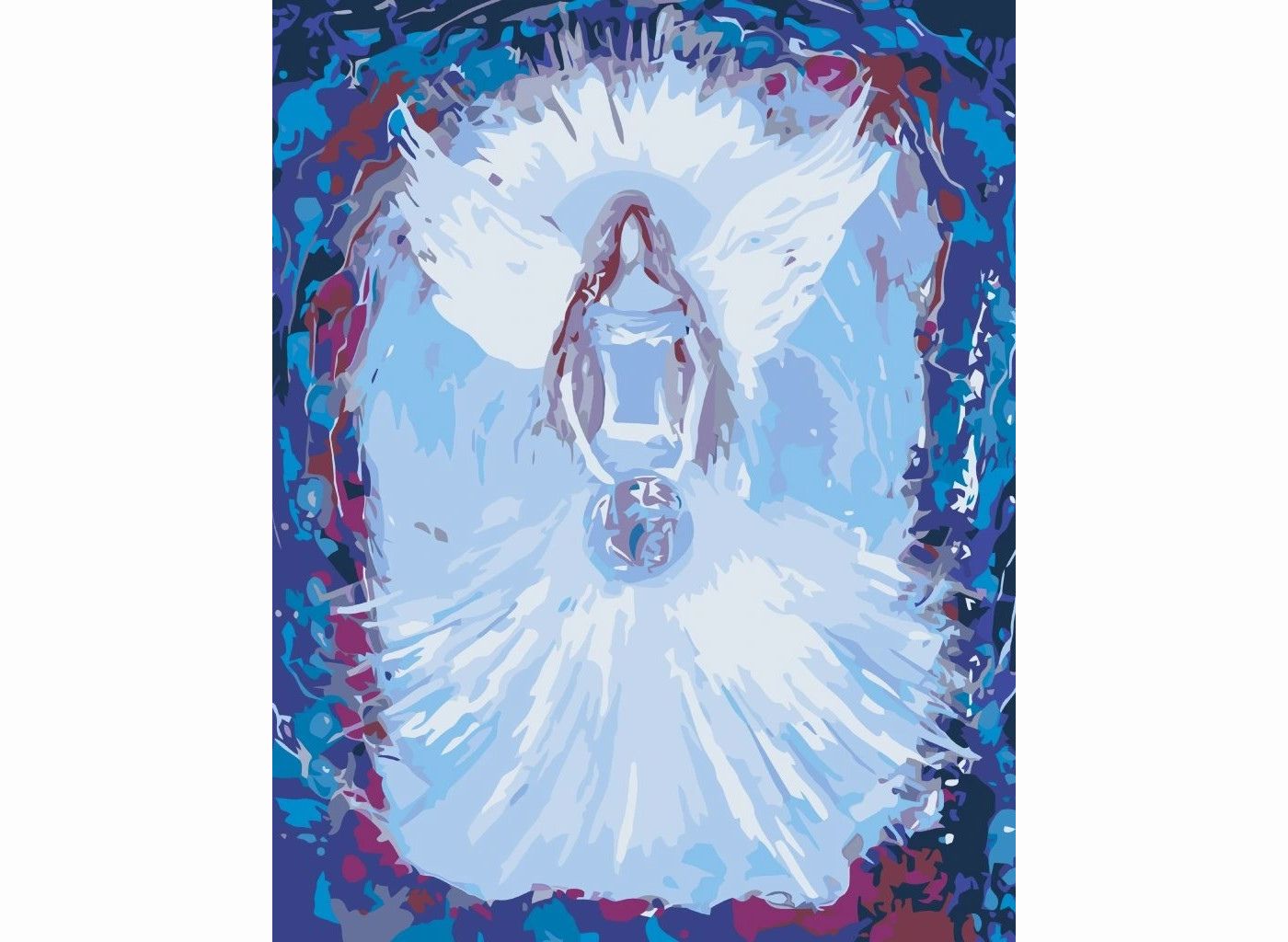 MALUJEŠ Malování podle čísel - ANDĚLÉ OD LENKY - UNIVERSE ANGEL Rozměr: 80 x 100 cm, Rámování: bez rámu a bez vypnutí plátna