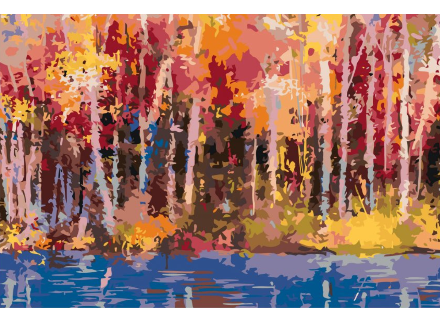 MALUJEŠ Malování podle čísel - PODZIMNÍ BŘÍZY Rozměr: 60x80 cm, Rámování: vypnuté plátno na rám