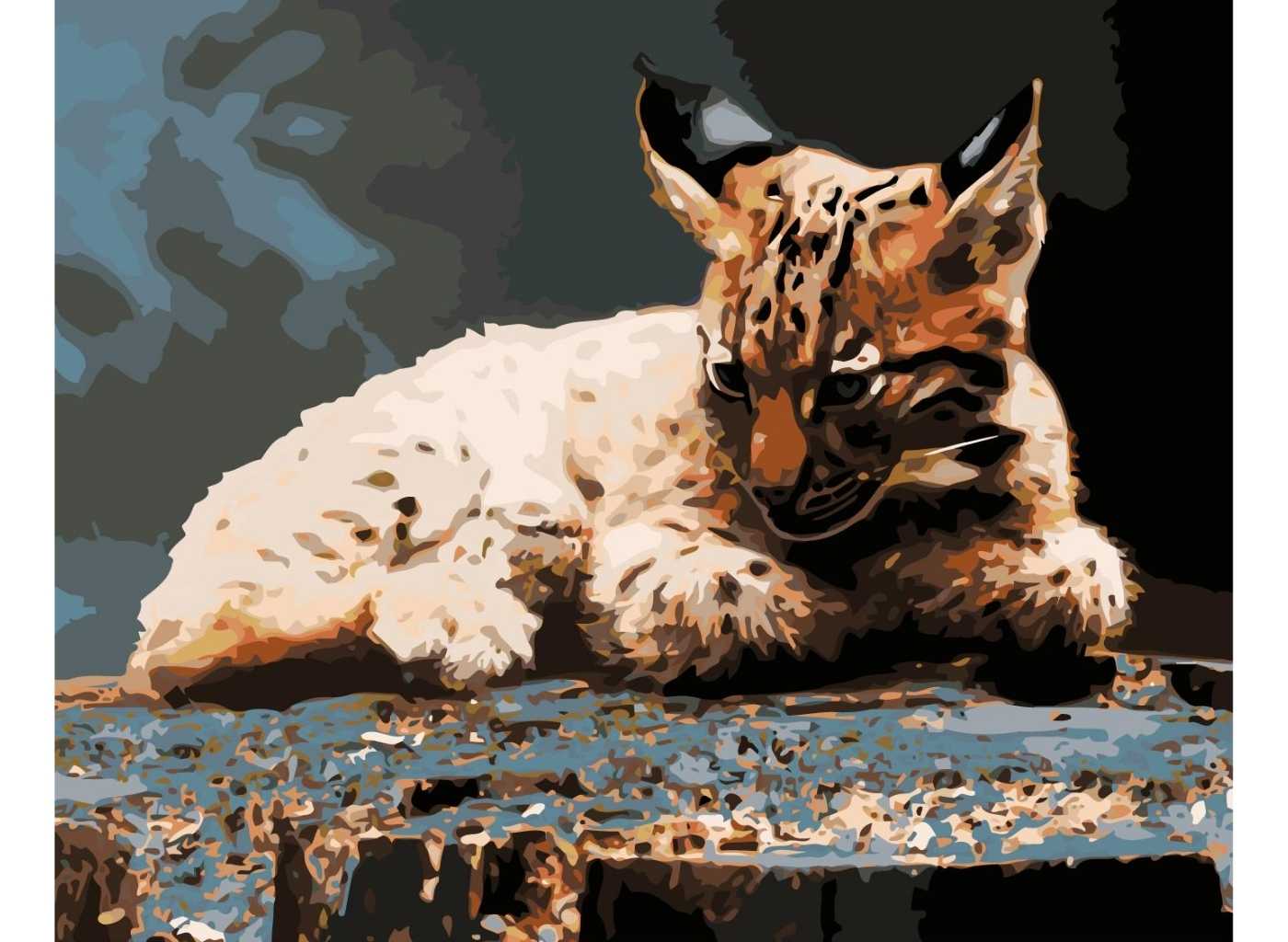 MALUJEŠ Malování podle čísel - OBRAZY OD ELISE - SPÍCÍ RYS Rozměr: 80x100 cm, Rámování: vypnuté plátno na rám