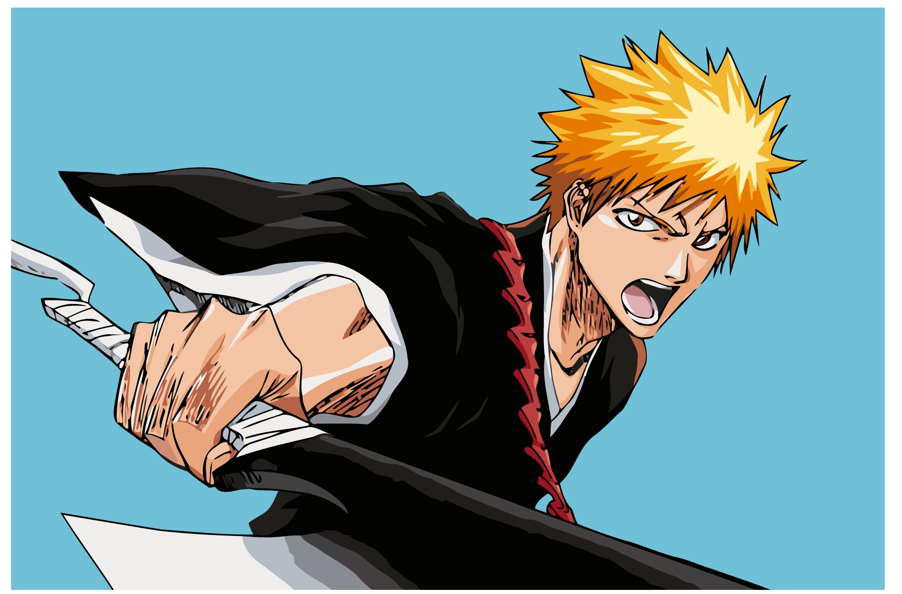 MALUJEŠ Malování podle čísel - ANIME/BLEACH Rozměr: 80x120 cm, Rámování: bez rámu a bez vypnutí plátna