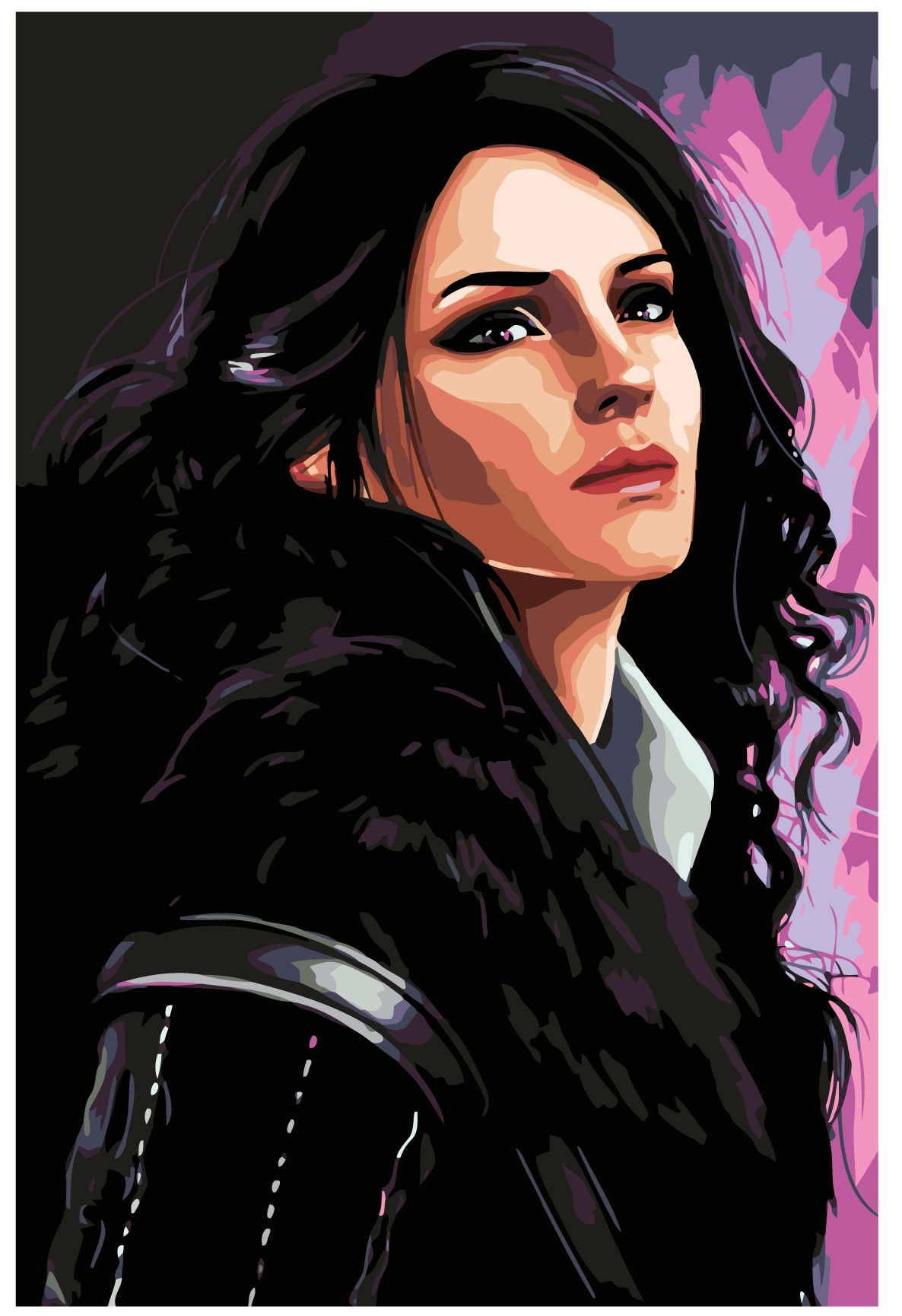 MALUJEŠ Malování podle čísel - YENNEFER Rozměr: 60x80 cm, Rámování: bez rámu a bez vypnutí plátna