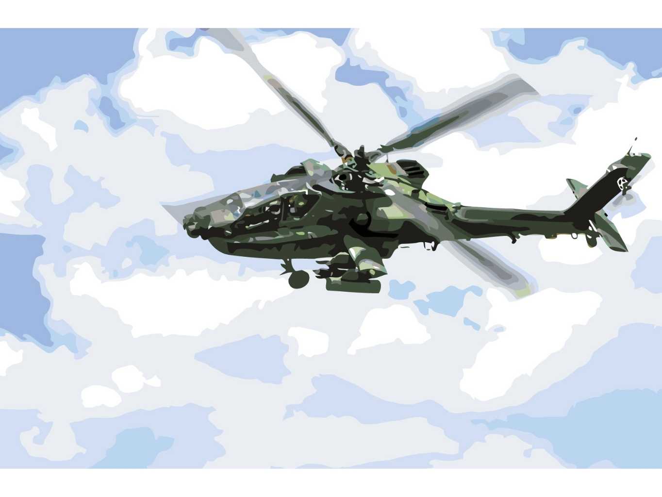 MALUJEŠ Malování podle čísel - APACHE V MRACÍCH Rozměr: 80x120 cm, Rámování: bez rámu a bez vypnutí plátna