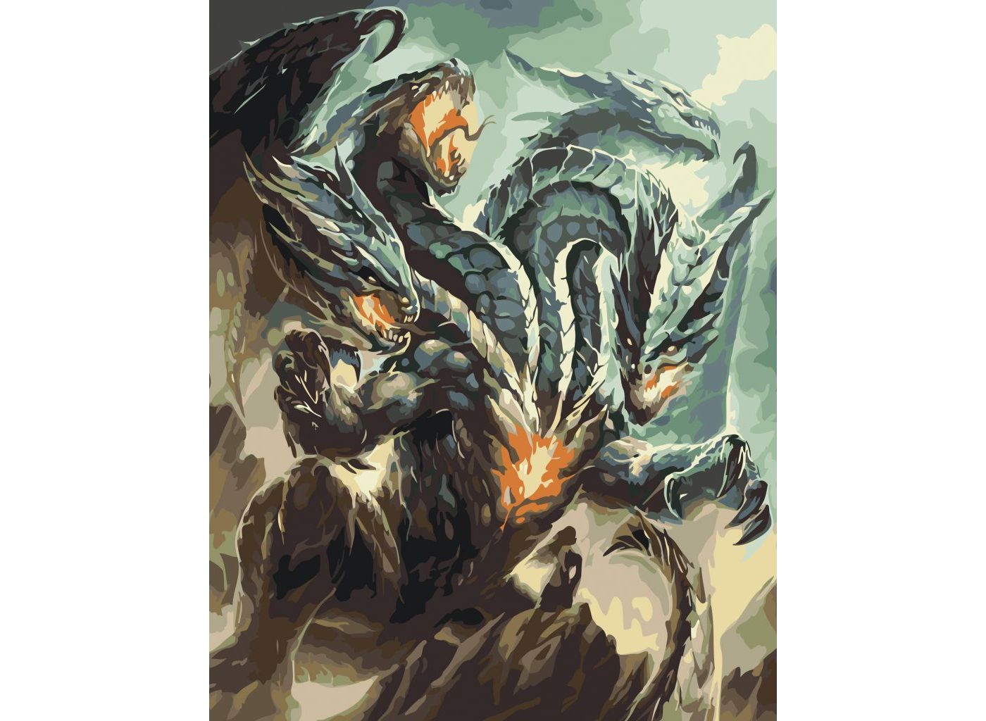 MALUJEŠ Malování podle čísel - HYDRA Rozměr: 80 x 100 cm, Rámování: bez rámu a bez vypnutí plátna