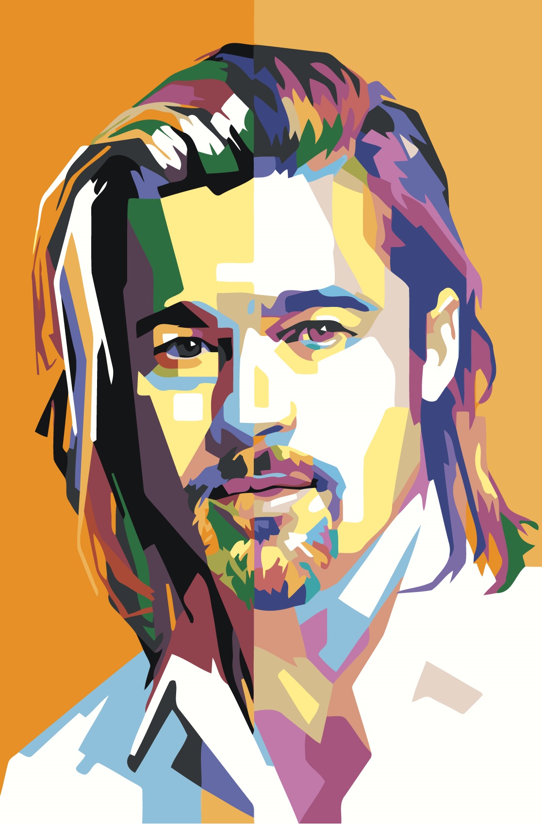 MALUJEŠ Malování podle čísel - ABSTRAKTNÍ BRAD PITT Rozměr: 80x120 cm, Rámování: vypnuté plátno na rám