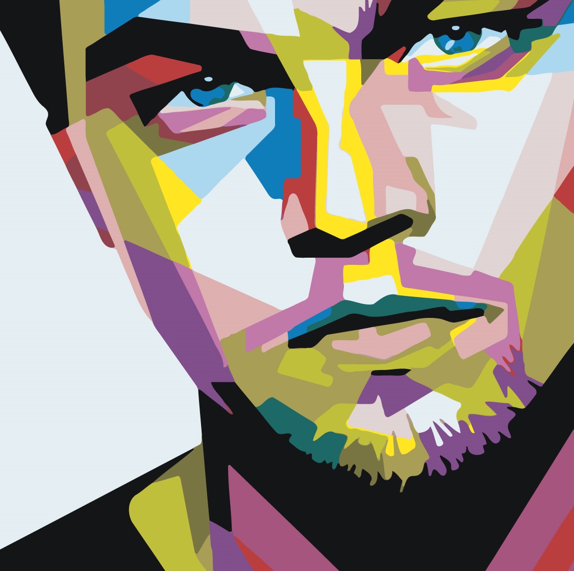 MALUJEŠ Malování podle čísel - ABSTRAKTNÍ LEONARDO DI CAPRIO Rozměr: 50x50 cm, Rámování: bez rámu a bez vypnutí plátna