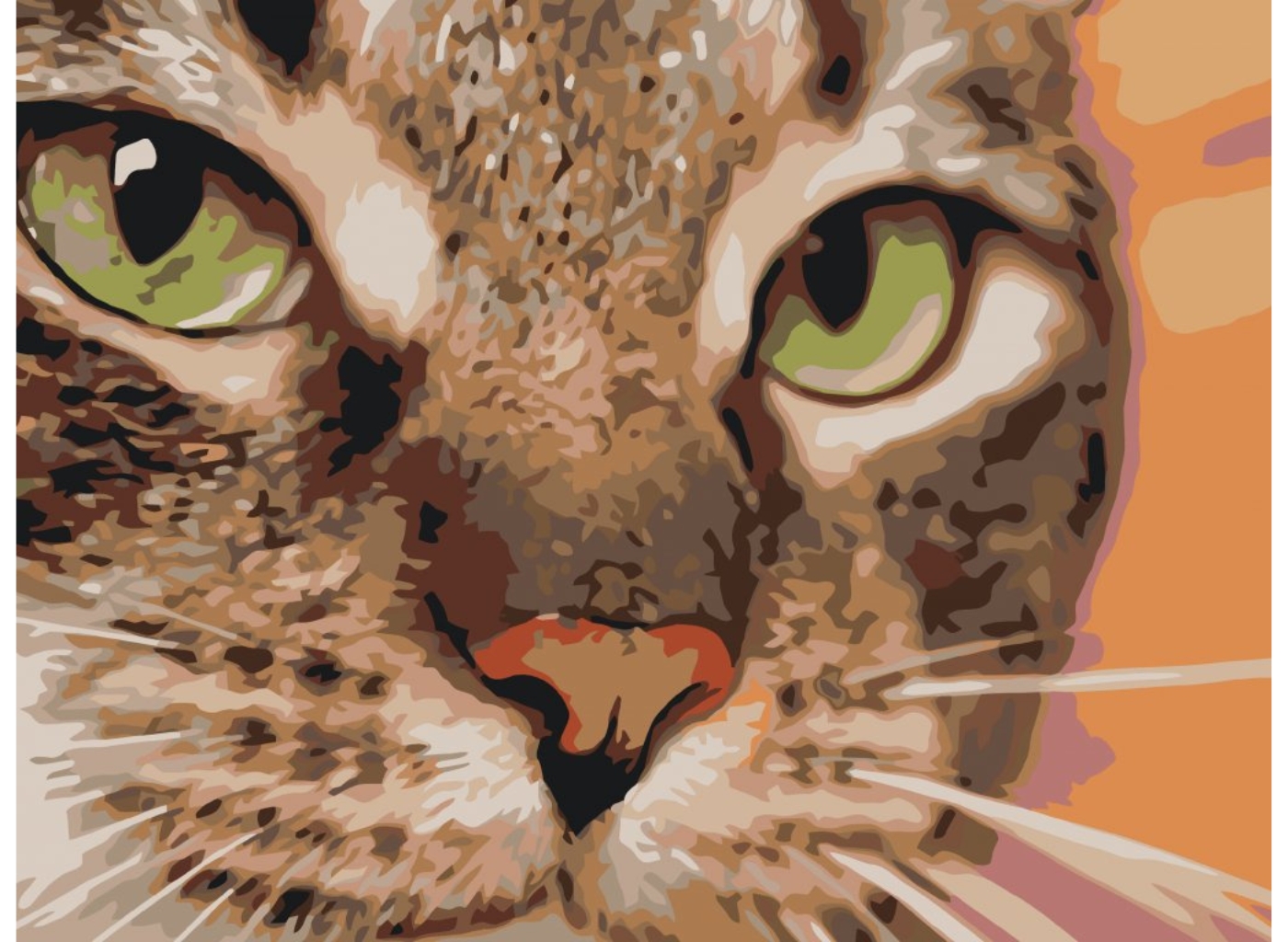 MALUJEŠ Malování podle čísel - KOČIČÍ ZELENÉ OČI Rozměr: 30x40 cm, Rámování: bez rámu a bez vypnutí plátna