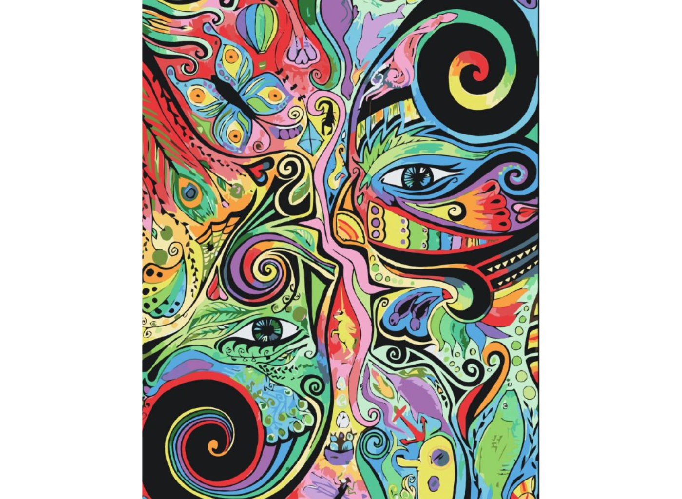 MALUJEŠ Malování podle čísel - ABSTRAKCE Rozměr: 80x100 cm, Rámování: vypnuté plátno na rám