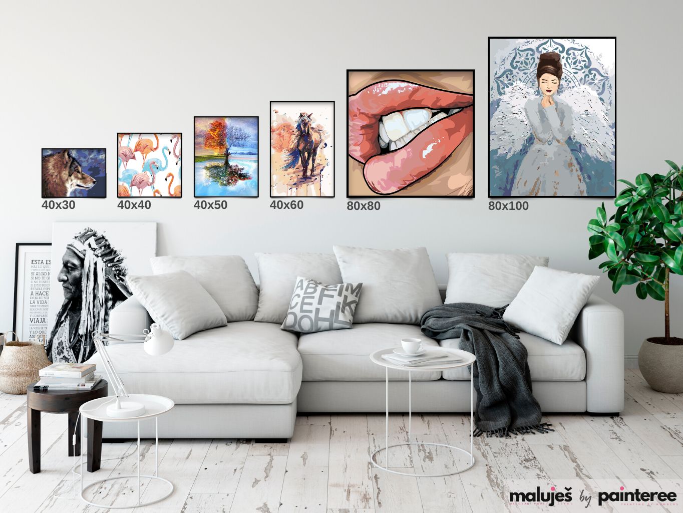 MALUJEŠ Malování podle čísel - BAREVNÉ SRDCE by LOUISE ART Rozměr: 40x60 cm, Rámování: bez rámu a bez vypnutí plátna