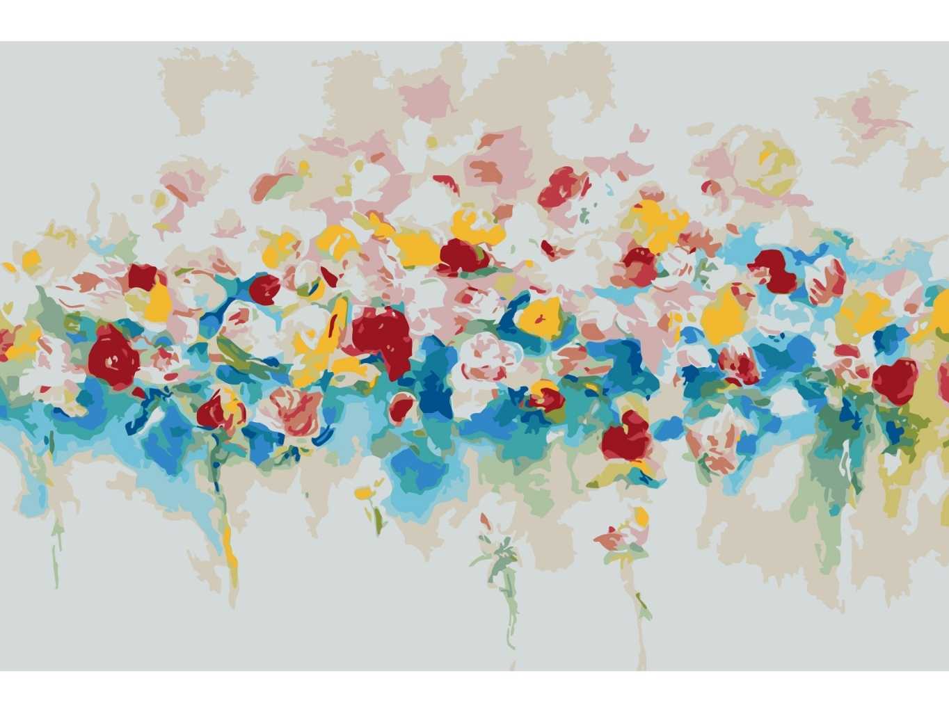MALUJEŠ Malování podle čísel - OBRAZY OD IRENY - LETNÍ KVÍTKA Rozměr: 80x120 cm, Rámování: vypnuté plátno na rám