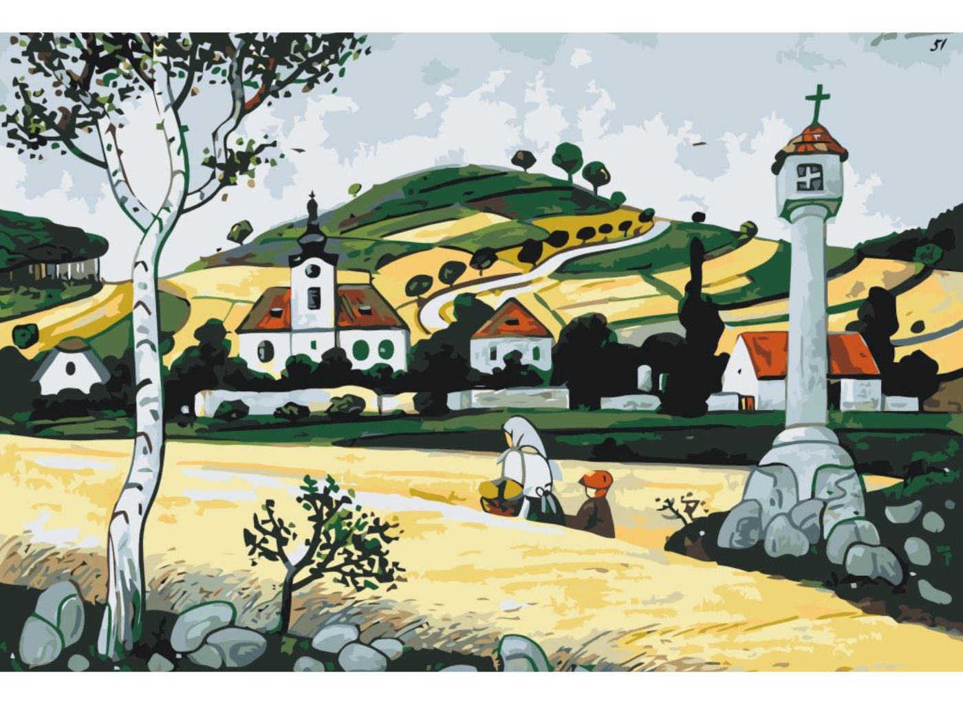 MALUJEŠ Malování podle čísel - JOSEF LADA - POLNÍ CESTOU Rozměr: 40 x 60 cm, Rámování: vypnuté plátno na rám